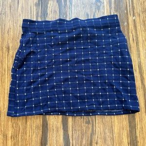 Plaid Blue Mini Skirt Size: S